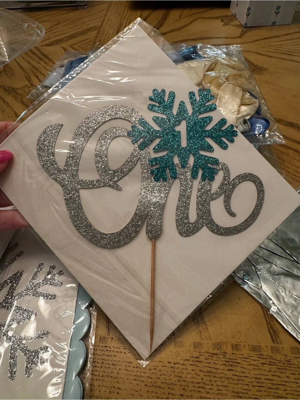 Winter “One”Derland Blue & Silver Party Decorations Kit/Elsa/Frozen